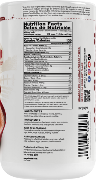 Avena Instantánea con Canela